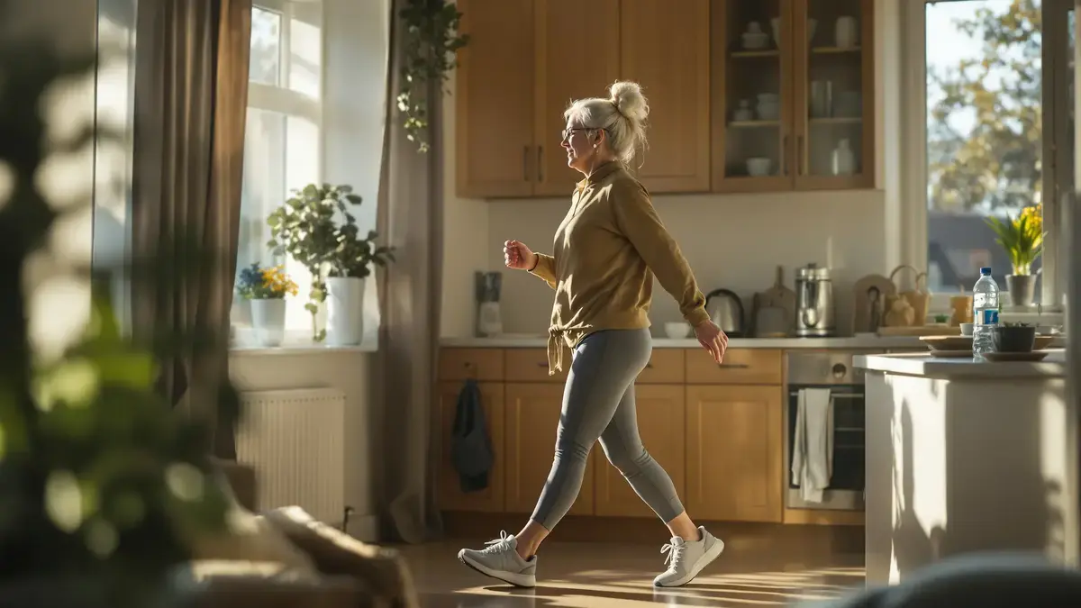 Po šedesátce je aktivní chůze ideální domácí pohybovou aktivitou na podporu hubnutí