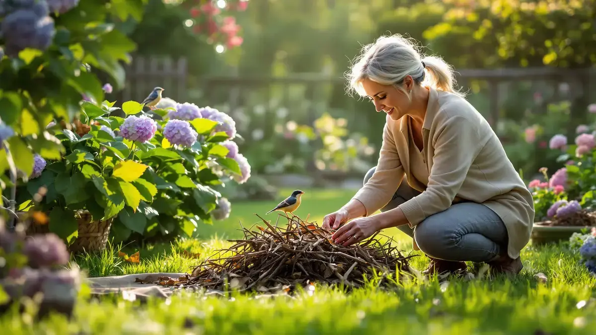 Tento důmyslný trik pro pomoc ptákům s přípravou hnízd může proměnit vaše záhony v nečekanou krásu